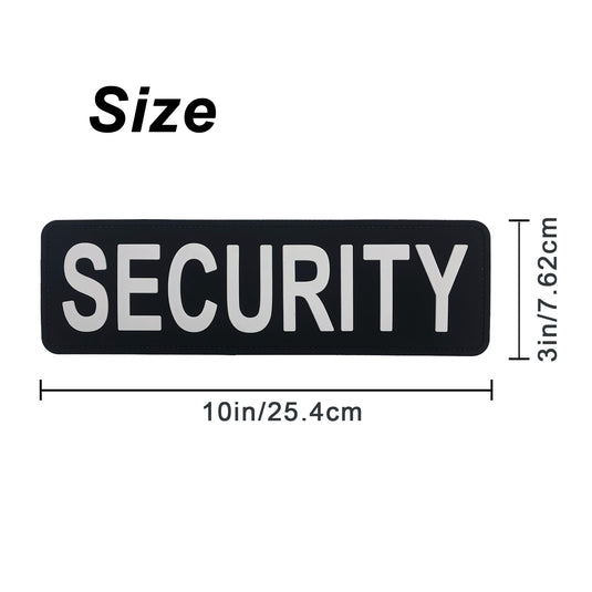 uuKen 10x3 inches Large Security Officer Guard Department Patches with Backing for Tactical Vest Plate Carrier Uniforms Clothing Jackets Back Panel Law Enforcement