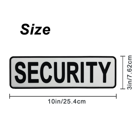 uuKen 10x3 inches Large Security Officer Guard Department Patches with Backing for Tactical Vest Plate Carrier Uniforms Clothing Jackets Back Panel Law Enforcement