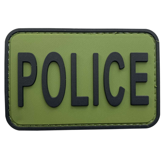 uuKen 3x2 inches Small State SWAT Military Police Officer Morale Shoulder 2x3 inches PVC Rubber Patch with Hook Back for Tactical Cap Hats Tactical Vest Molle Bag Backpacks