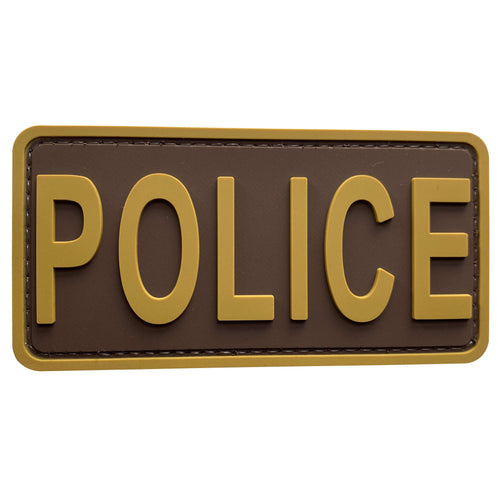 uuKen 4x2 inches Small PVC Police Officer Patches 2x4 inches with Hook Backing for State City Tactical Vest and Jackets