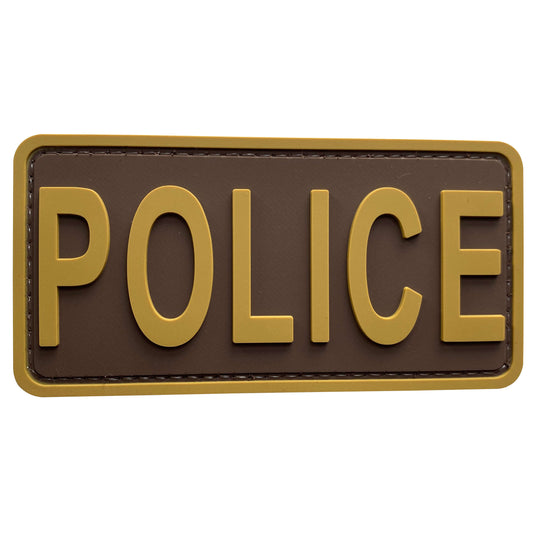 uuKen 4x2 inches Small PVC Police Officer Patches 2x4 inches with Hook Backing for State City Tactical Vest and Jackets