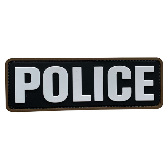 uuKen 6x2 inches Military Police Vest Patch PVC Rubber Big 2x6 inch  State City Police Department Officer Patch for Tac Tactical Vest Dog Collar