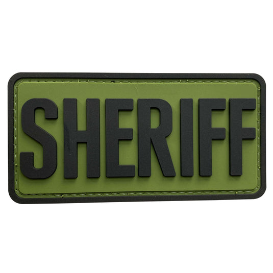 uuKen 4x2 inches Small Funny PVC Rubber Sheriff Shoulder Patch 2x4 inch for Tactical Clothing Uniform Jackets Bags