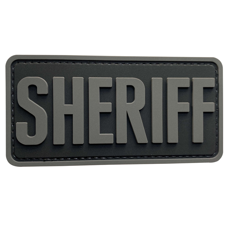 Load image into Gallery viewer, uuKen 4x2 inches Small Funny PVC Rubber Sheriff Shoulder Patch 2x4 inch for Tactical Clothing Uniform Jackets Bags
