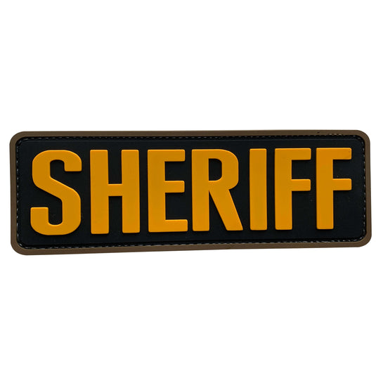 uuKen 6x2 inches Big Sheriff Dept PVC Patch 2x6 inch for Tactical Vest Plate Carrier SWAT Vest Uniforms