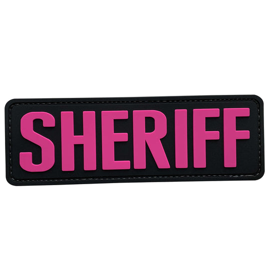 uuKen 6x2 inches Big Sheriff Dept PVC Patch 2x6 inch for Tactical Vest Plate Carrier SWAT Vest Uniforms