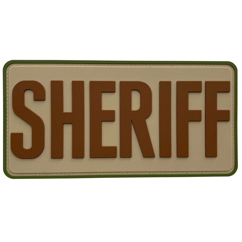 Load image into Gallery viewer, uuKen 8x4 inches Large PVC Sheriff Patch with Hook Back 4x8 inch for Big Tactical Vests Uniforms Clothing
