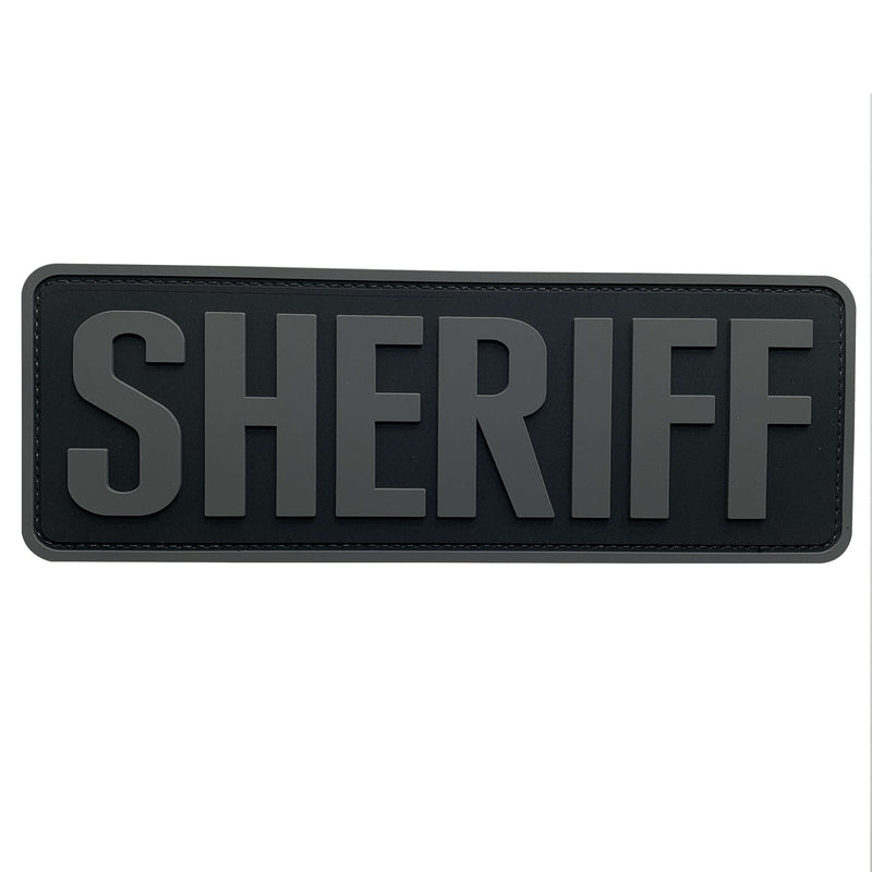 Load image into Gallery viewer, uuKen 8.5x3 inches Large PVC Rubber Sheriff Morale Patch Hook Fastener Back 3x8.5 inch for Tactical Vests and Clothing
