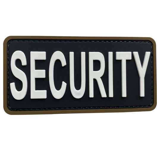 uuKen 4x2 inches Small PVC Security Patch Hook Backing 2x4 inch for Armed Shoulders Security Uniforms Clothing Tactical Vest Plate Carrier Back Panel