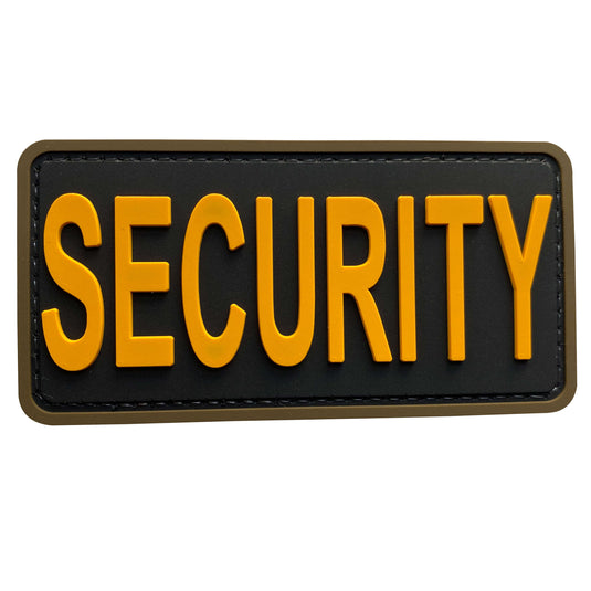 uuKen 4x2 inches Small PVC Security Patch Hook Backing 2x4 inch for Armed Shoulders Security Uniforms Clothing Tactical Vest Plate Carrier Back Panel