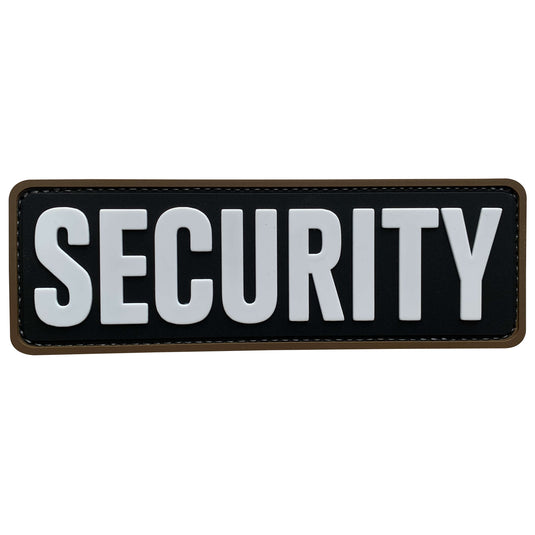 uuKen 6x2 inches Big Security Officer Tactical PVC Patch 2x6 inch with Hook Fastener Back for Jacket or Enforcement Plate Carrier or Tactical Vest and Uniforms