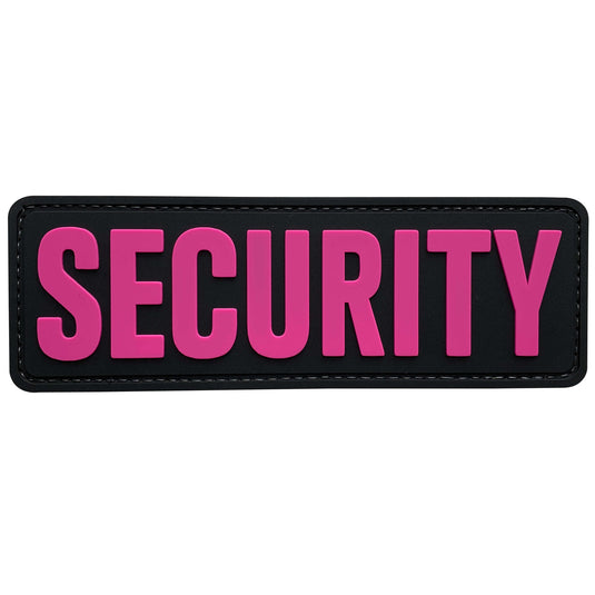 uuKen 6x2 inches Big Security Officer Tactical PVC Patch 2x6 inch with Hook Fastener Back for Jacket or Enforcement Plate Carrier or Tactical Vest and Uniforms