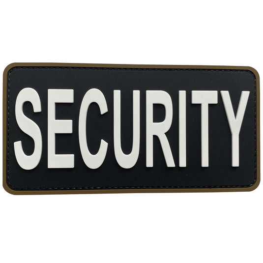 uuKen 6x3 inches Big Security Guard Officer Tactical PVC Patch 2x6 inch with Hook Fastener Back for Jackets or Law Enforcement Plate Carrier or Tactical Vest and Uniforms