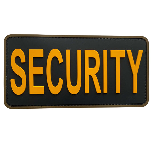 uuKen 6x3 inches Big Security Guard Officer Tactical PVC Patch 2x6 inch with Hook Fastener Back for Jackets or Law Enforcement Plate Carrier or Tactical Vest and Uniforms