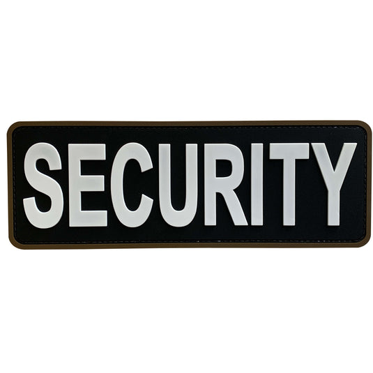 uuKen 8.5x3 inches Large Security Officer Tactical Morale Patches with Hook Fastener Backing for Tactical Vest Plate Carrier Uniforms Clothing Jackets Back Panel Law Enforcement