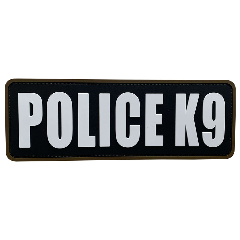 Load image into Gallery viewer, uuKen Large 8.5x3 inches PVC Rubber Military Tactical Police K9 Vest Patch with Hook Fastener Back for Tactical Vest Plate Carrier Enforcement
