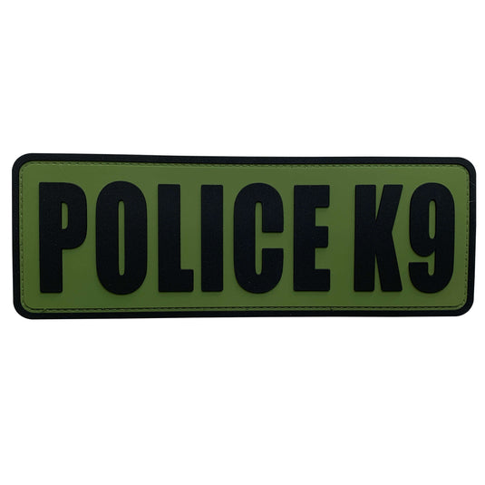 uuKen Large 8.5x3 inches PVC Rubber Military Tactical Police K9 Vest Patch with Hook Fastener Back for Tactical Vest Plate Carrier Enforcement