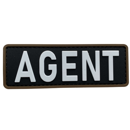 uuKen 4x1.4 inches PVC Rubber Agent Patch Tactical Morale with Hook Back for Bail Enforcement Recovery Vest Security Plate Carrier