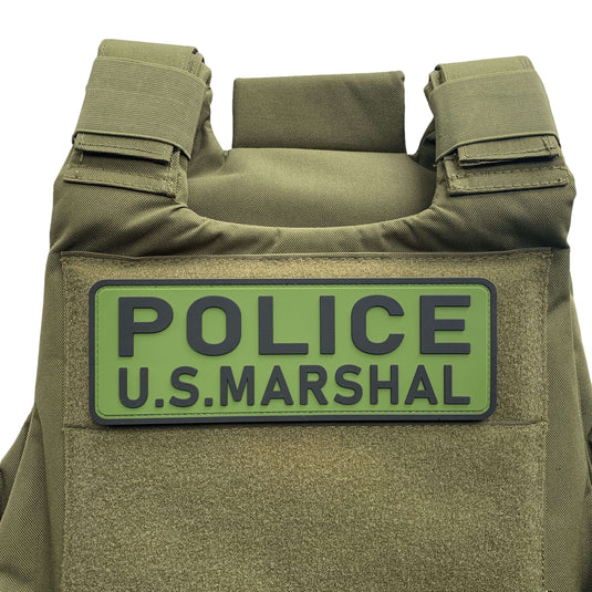 uuKen Large 8.5x3 inches US Marshals Deputy  Patch Hook Back for Tactical Vest Police Marshal Plate Carrier Back Panel
