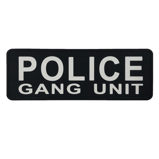 uuKen 8.5x3 inches Large PVC Rubber Police Gang Unit Patch SWAT for Tactical Vest Plate Carrier Uniforms Clothing