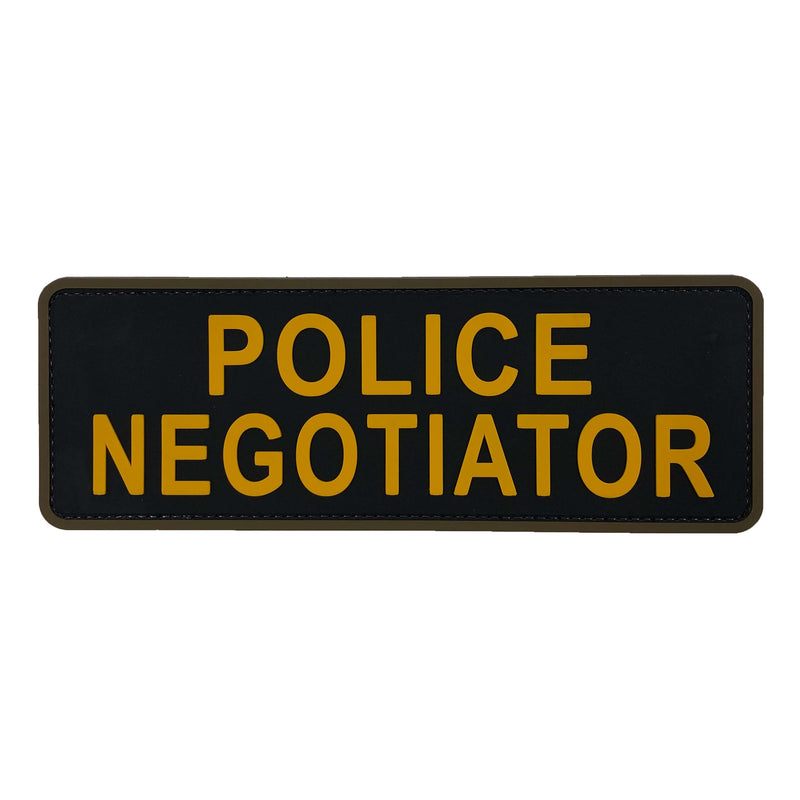 Load image into Gallery viewer, uuKen 8.5x3 inches Large PVC Rubber Police Negotiator Patch SWAT for Tactical Vest Plate Carrier Uniforms Clothing
