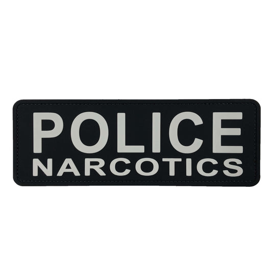 uuKen 8.5x3 inches Large PVC Rubber Police Narcotics Patch SWAT for Tactical Vest Plate Carrier Uniforms Clothing