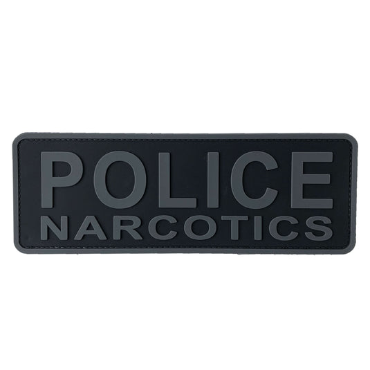 uuKen 8.5x3 inches Large PVC Rubber Police Narcotics Patch SWAT for Tactical Vest Plate Carrier Uniforms Clothing