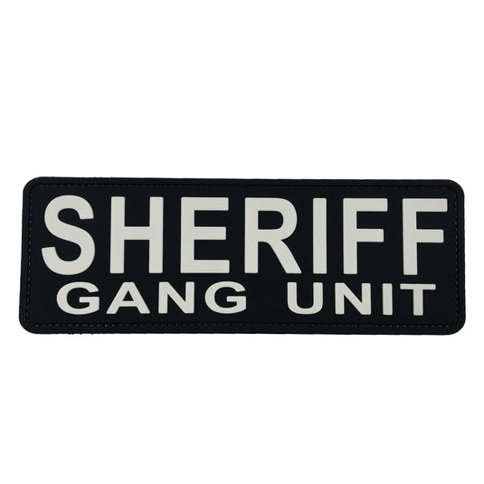 uuKen 8.5x3 inches Large PVC Sheriff Gang Unit Patch for Tactical Vest Plate Carrier Law Enforcement Vest Back Panel