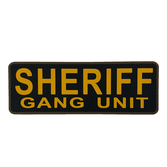uuKen 8.5x3 inches Large PVC Sheriff Gang Unit Patch for Tactical Vest Plate Carrier Law Enforcement Vest Back Panel