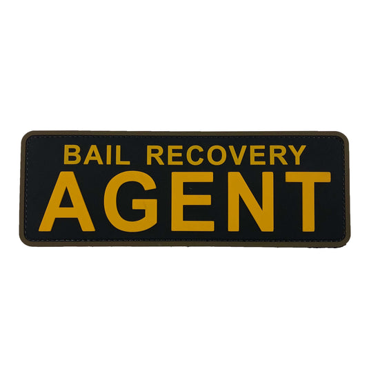 uuKen 8.5x3 inches Large Bail Recovery Agent Patch with Hook Backing for Enforcement Federal Special Division Agent Tactical Vest Plate Carrier Back Panel