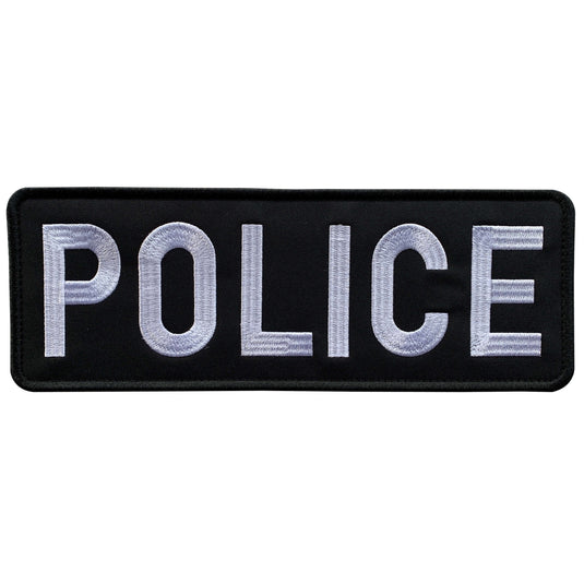 uuKen 11x4 inches XL Large Embroidery Police Patch 4x11 inch for Military Police Tactical Vest Jacket Plate Carrier Body Amor Back Panel