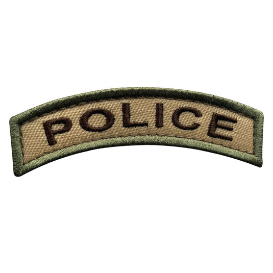 uuKen 8.5x2 cm Small Embroidery Fabric Cool Police Tab Shoulder Airsoft Tactical Patch with Hook Fastener