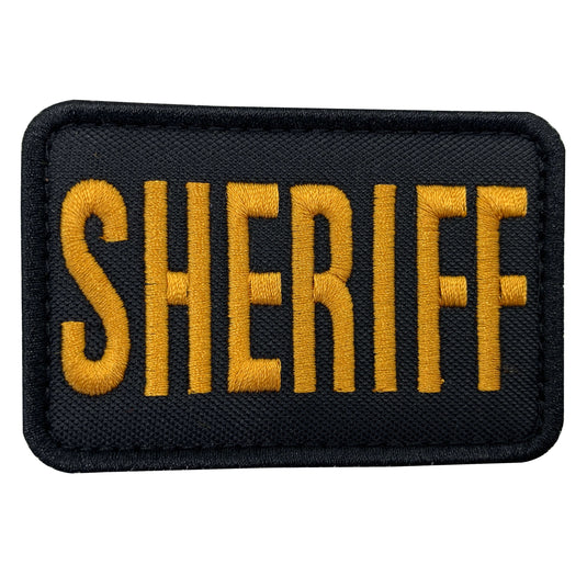 uuKen 3x2 inches Small Embroidery County Deputy Sheriff Patch Embroidered Cloth Fabric 2x3 inch for Sheriff Officer Department Tactical Cap Hat Jacket Uniform Clothing Plate Carrier Back Panel