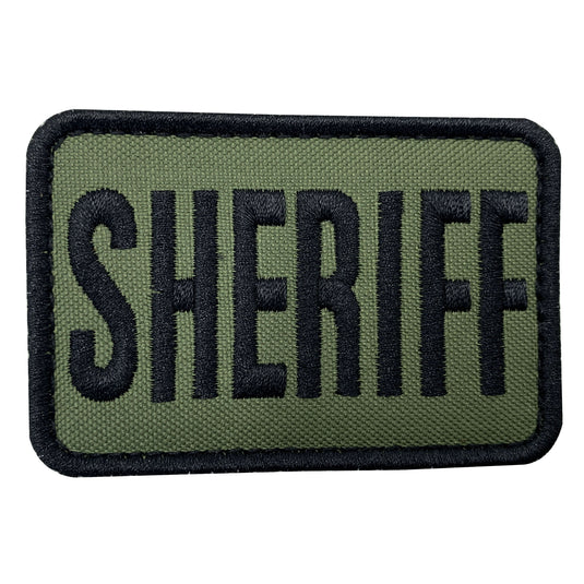 uuKen 3x2 inches Small Embroidery County Deputy Sheriff Patch Embroidered Cloth Fabric 2x3 inch for Sheriff Officer Department Tactical Cap Hat Jacket Uniform Clothing Plate Carrier Back Panel