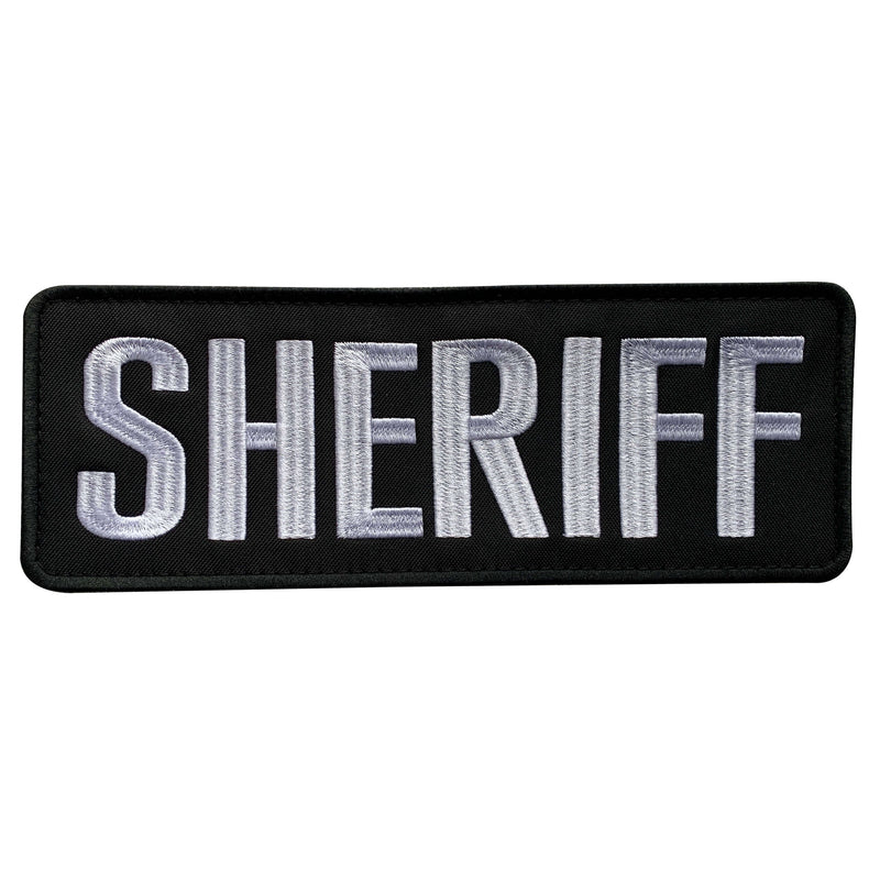 Load image into Gallery viewer, uuKen 8.5x3 inches Large Embroidered Sheriff Patch Embroidery Fabric 3.5x8 inch for Law Enforcement Police Sheriff Officer Department Tactical Vest Jacket Uniform Clothing Plate Carrier Back Panel
