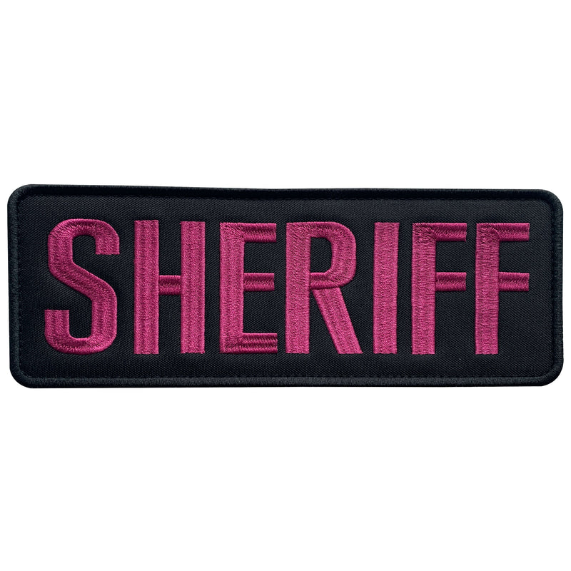 Load image into Gallery viewer, uuKen 8.5x3 inches Large Embroidered Sheriff Patch Embroidery Fabric 3.5x8 inch for Law Enforcement Police Sheriff Officer Department Tactical Vest Jacket Uniform Clothing Plate Carrier Back Panel
