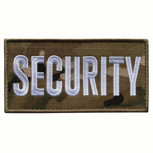 uuKen 6x3 inches Big Embroidered Security Morale Patch 3x6 inch with Hook Fastener Back for Tactical Vest Uniforms Clothing Plate Carrier Panel