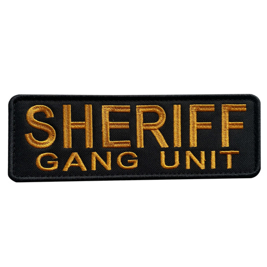 uuKen Big 6x2 inches Embroidery Sheriff Gang Unit Morale Patch 2x6 inch for Tactical Vest Plate Carrier Law Enforcement Vest Back Panel