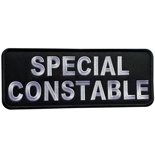 uuKen 10x4 inches Large Embroidery Special Constable Police Officer Patch Hook and Loop for Tactical Vest Plate Carrier Back Panel