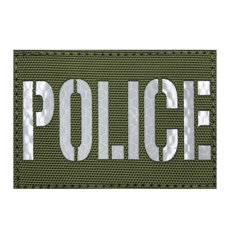 Load image into Gallery viewer, uuKen 3x2 inches Laser Cut Cutting Reflective Police Department Officer Patch for Tactical Caps Bags Uniforms
