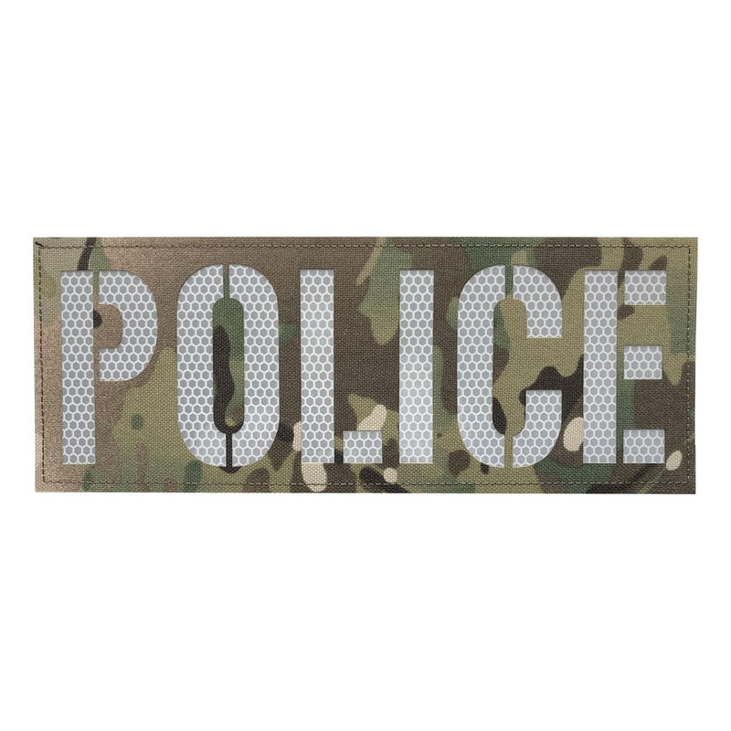 Load image into Gallery viewer, uuKen 11X4 inches X Large Vest Reflective Police Patch Hook and Loop Fastener Back for Plate Carrier

