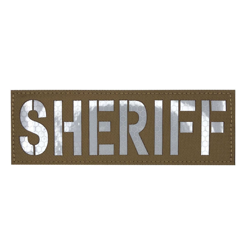 Load image into Gallery viewer, uuKen 6x2 inches Big Reflective Sheriff Patch for Tactical Uniforms or Vests or Service Dog K9 Harness
