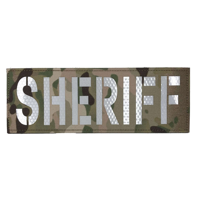 Load image into Gallery viewer, uuKen 8.5x3 inches Large Vest Reflective Sheriff Office Department Patch Hook and Loop Fastener Back

