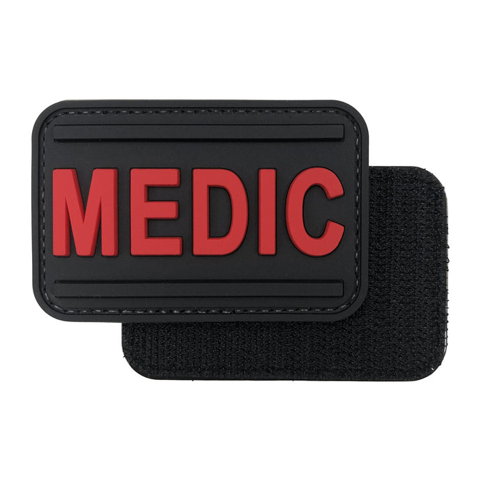 Medic PVC Patch Military Tactical Morale Patches PVC Patch with Hook Fastener Back for Tactical Cap Hats Tactical Vest Molle Bag Backpacks Plate Carrier