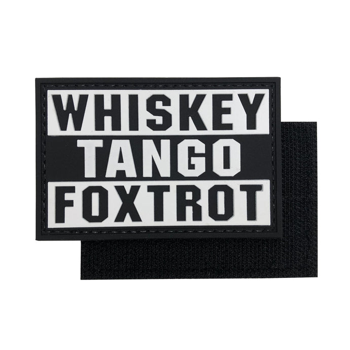 WHISKEY TANGO FOXROT PVC Patch Military Tactical Morale Patches PVC Patch with Hook Fastener Back for Tactical Cap Hats Tactical Vest Molle Bag Backpacks Plate Carrier