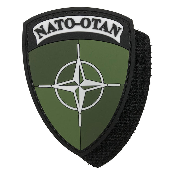 NATO-OTAN Shield PVC Patch Military Tactical Morale Patches PVC Patch with Hook Fastener Back for Tactical Cap Hats Tactical Vest Molle Bag Backpacks Plate Carrier