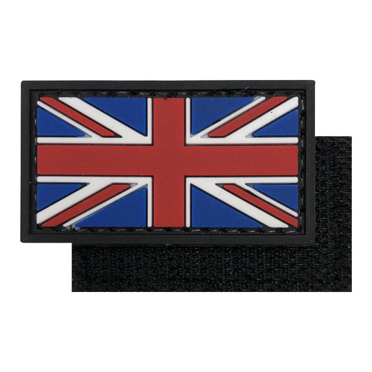 Mini UK Flag Military Tactical Morale Patches PVC Patch with Hook Fastener Back for Tactical Cap Hats Tactical Vest Molle Bag Backpacks Plate Carrier