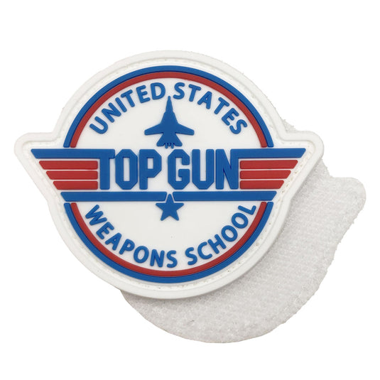 TOP GUN WEAPONS SCHOOL Military Tactical Morale Patches PVC Patch with Hook Fastener Back for Tactical Cap Hats Tactical Vest Molle Bag Backpacks Plate Carrier