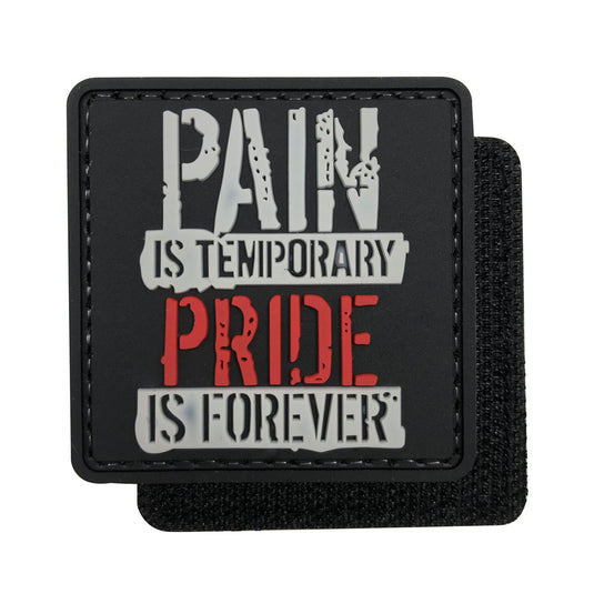 Pain is Temporary,Pride is Forever Military Tactical Morale Patches PVC Patch with Hook Fastener Back for Tactical Cap Hats Tactical Vest Molle Bag Backpacks Plate Carrier