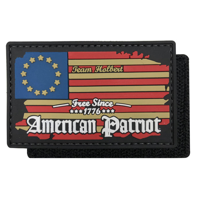American Patriot 1776 Military Tactical Morale Patches PVC Patch with Hook Fastener Back for Tactical Cap Hats Tactical Vest Molle Bag Backpacks Plate Carrier